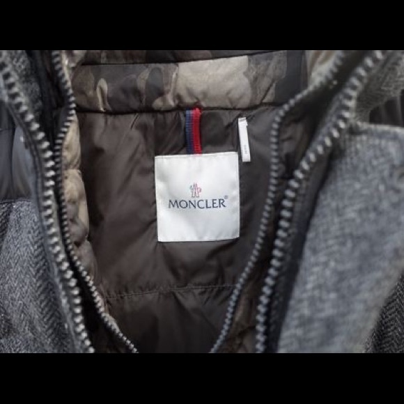 Moncler Guyenne Herringbone Wool Down Jacket - Picture 2 of 9